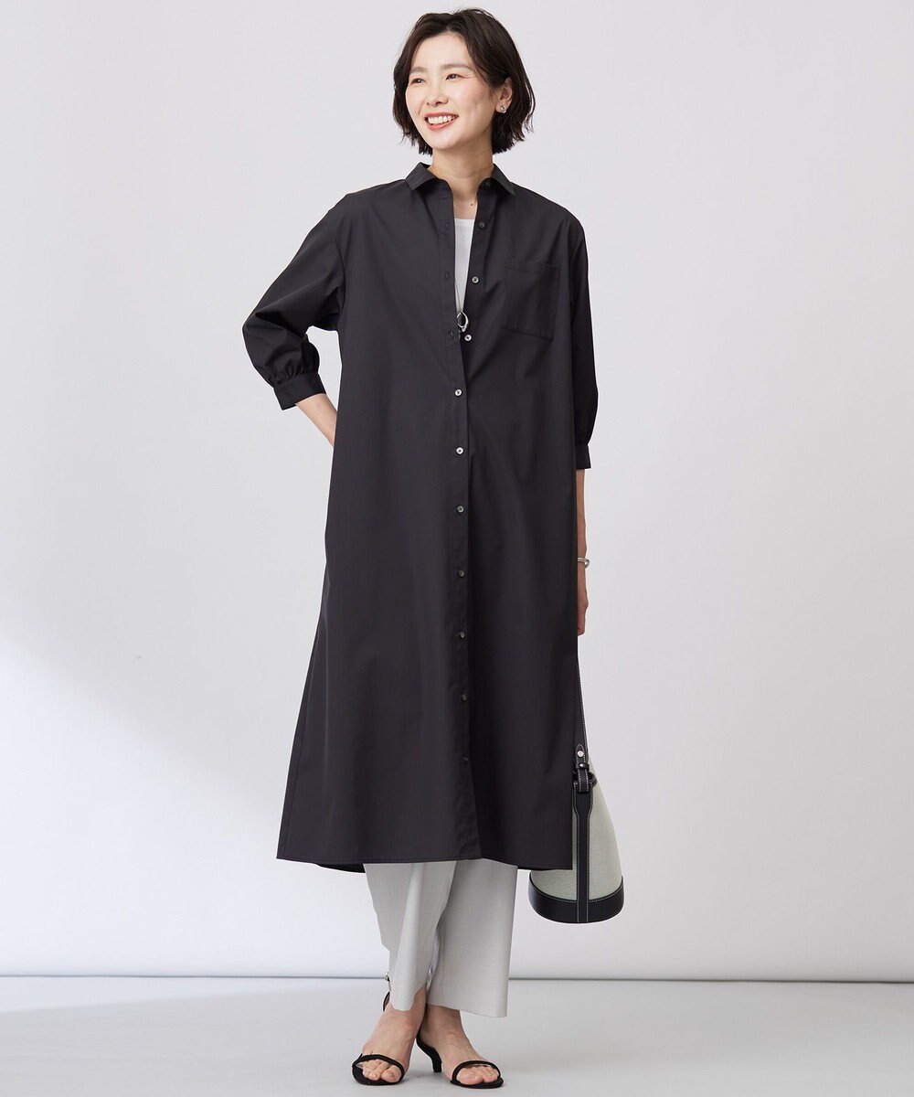 J.PRESS LADIES 【セットアップ対応・洗える・UV加工・吸水速乾】OXIJEWELストレッチ ストレート パンツ 