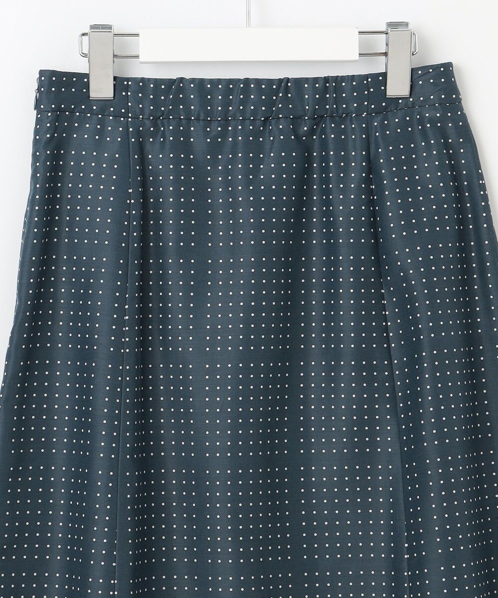 J.PRESS LADIES L 【洗える】ブロックドットプリント フレアー スカート 