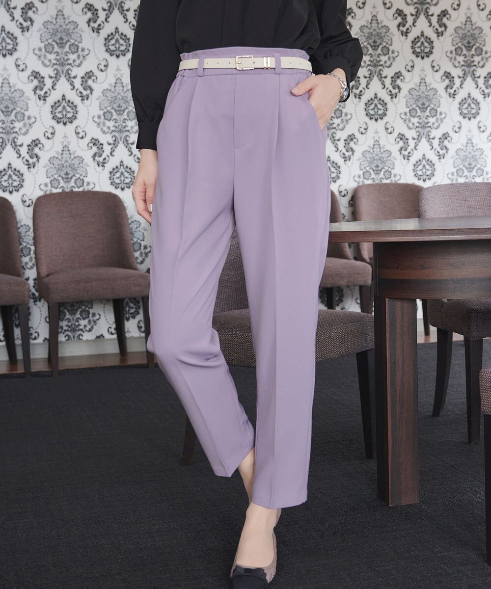 Tiaclasse L 【おのののかさん着用】とろみカラーテーパードパンツ 