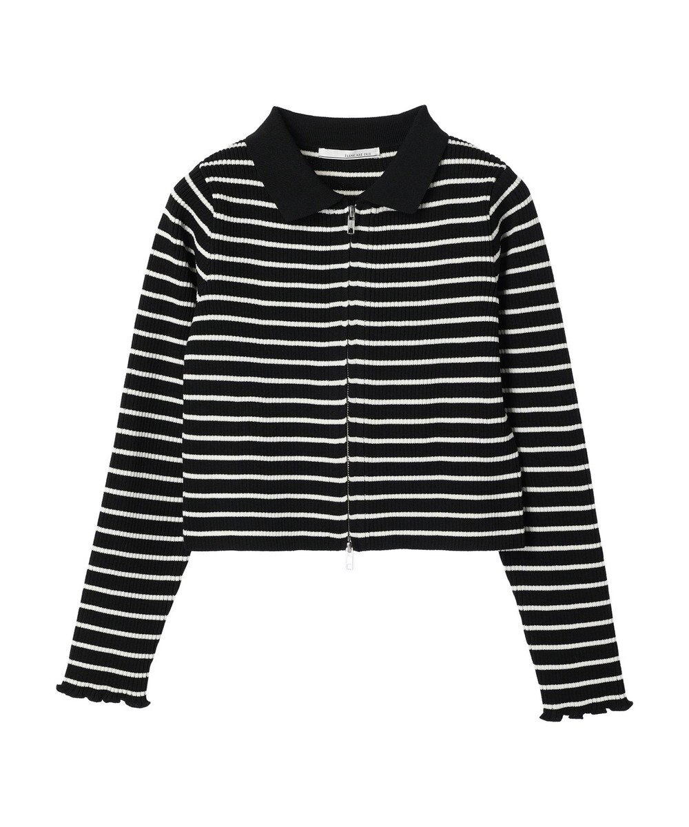 Green Parks ・ＥＬＥＮＣＡＲＥ　ＤＵＥ　Ｗ　ＺＩＰ　ボーダーカーデ 