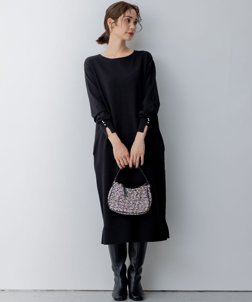 組曲 L 【WEB限定】コクーンシルエット ニットワンピース 