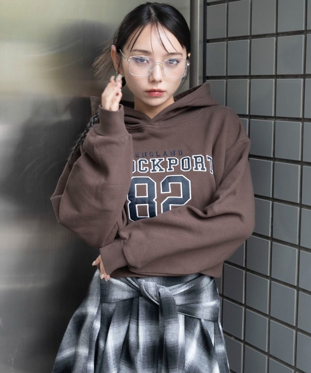 WEGO ロゴショートプルパーカー 