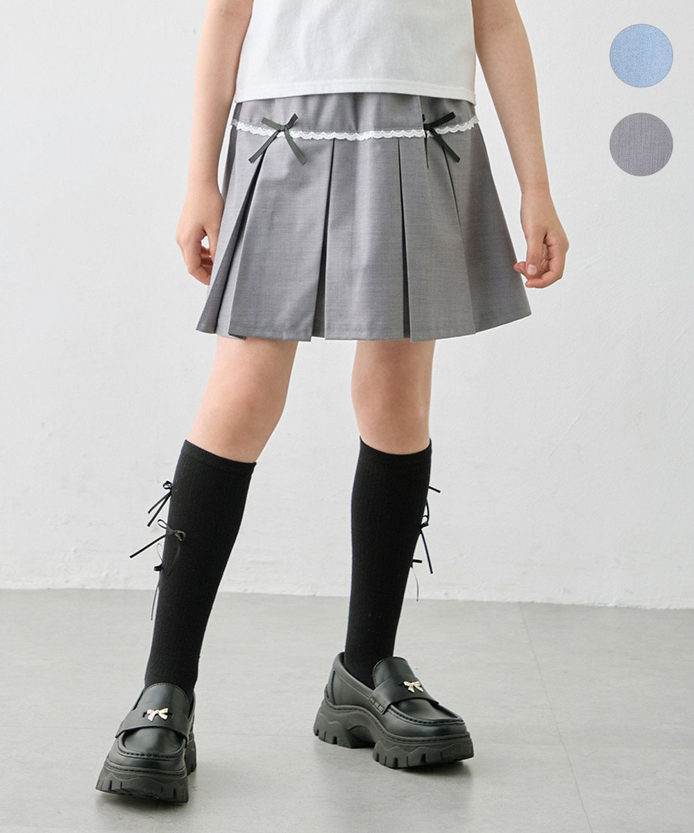 ANY KIDS プリーツ ミニスカパン 
