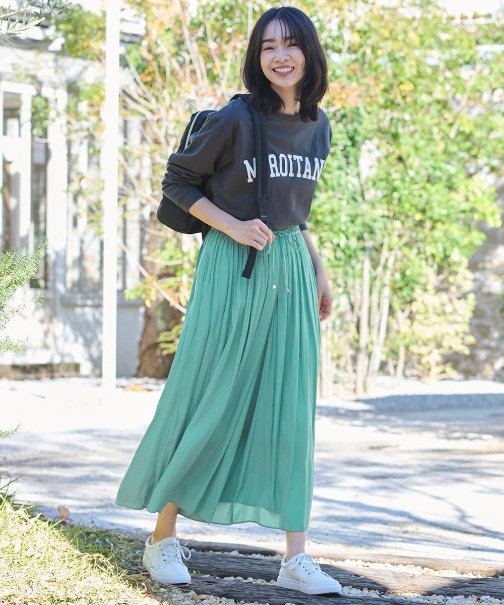 ANY 【UVケア】アソートロゴプリント ロングスリーブTシャツ 