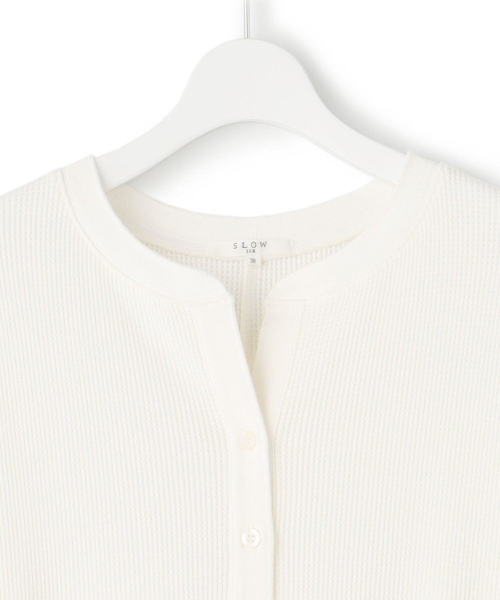 23区 L 【SLOW/洗える】ワッフルジャージー フレア ワンピース 