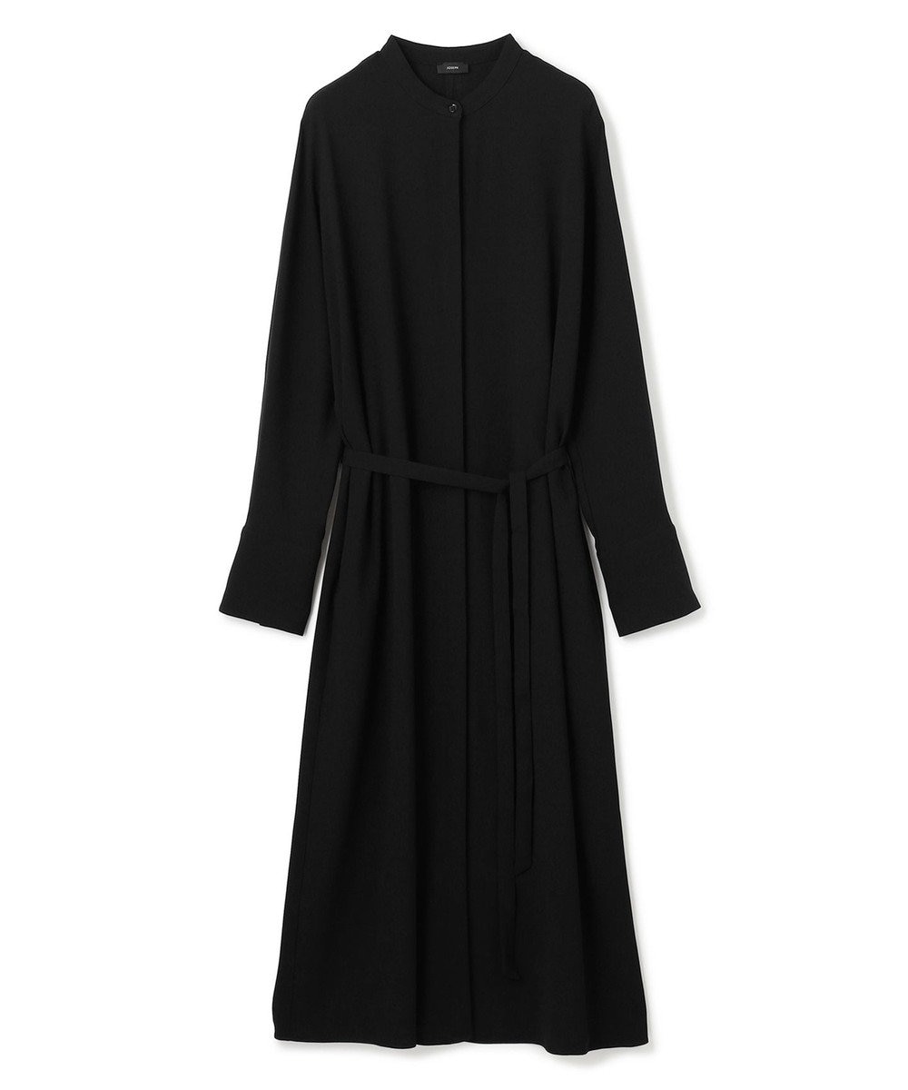 JOSEPH 【洗える】サテンジョーゼット　ドレス ブラック系