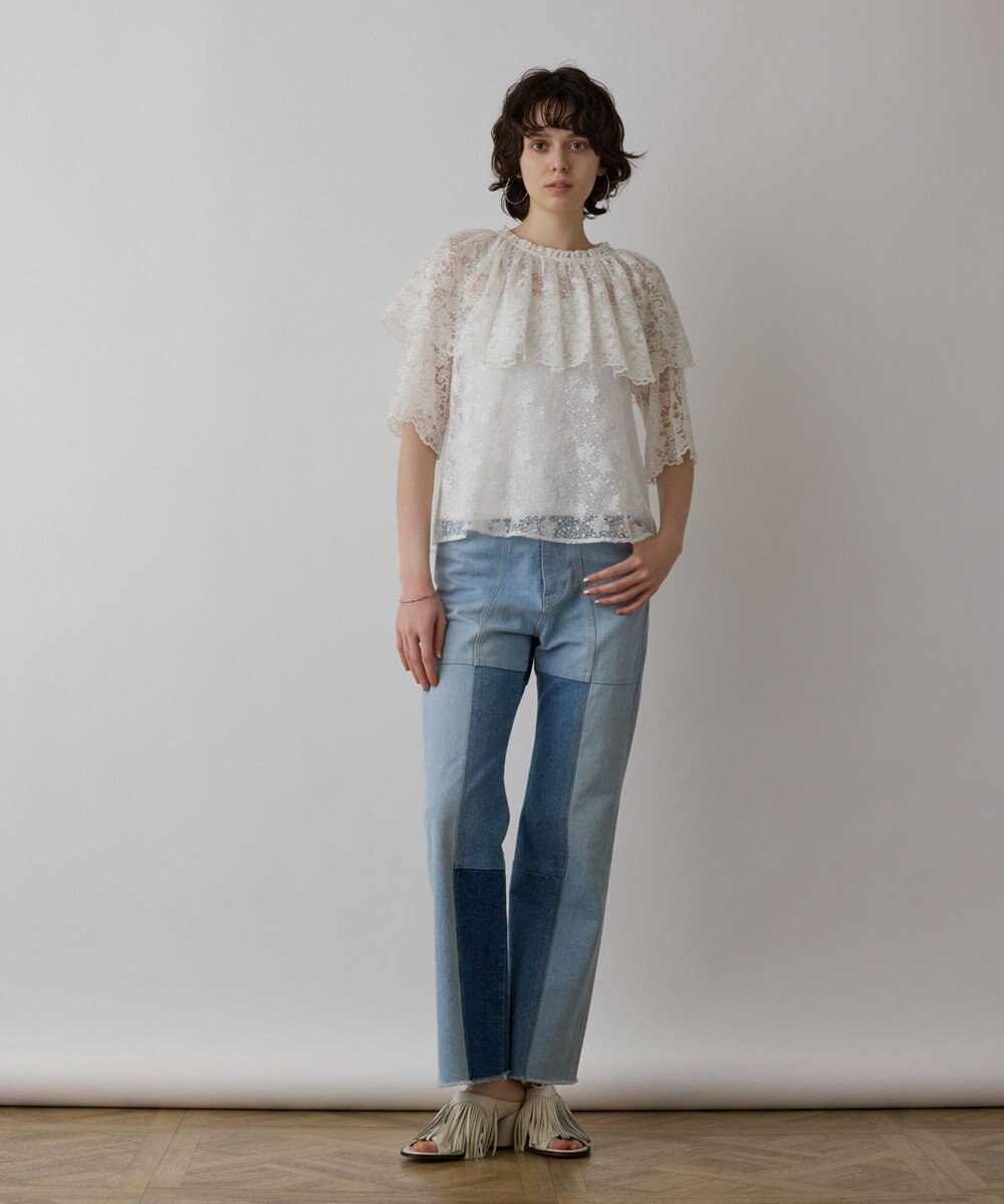 GRACE CONTINENTAL レースケープブラウス 