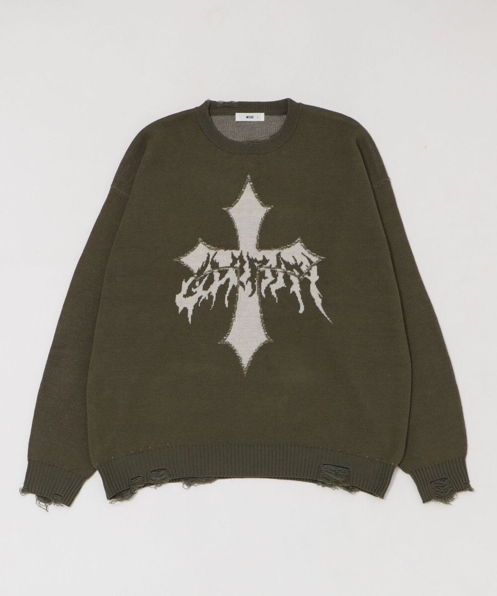 WEGO ダメージジャガードプルオーバー 