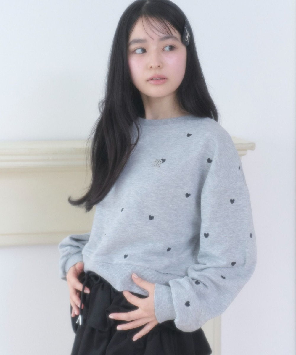 WEGO ハート総柄刺?スウェット 