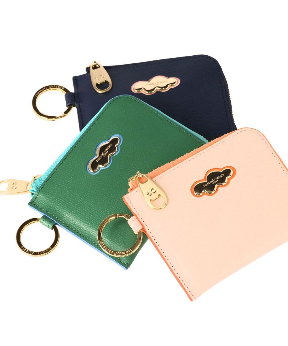 tsumori chisato CARRY くもマーク 財布 2つ折り キーリング付き ミニ財布 