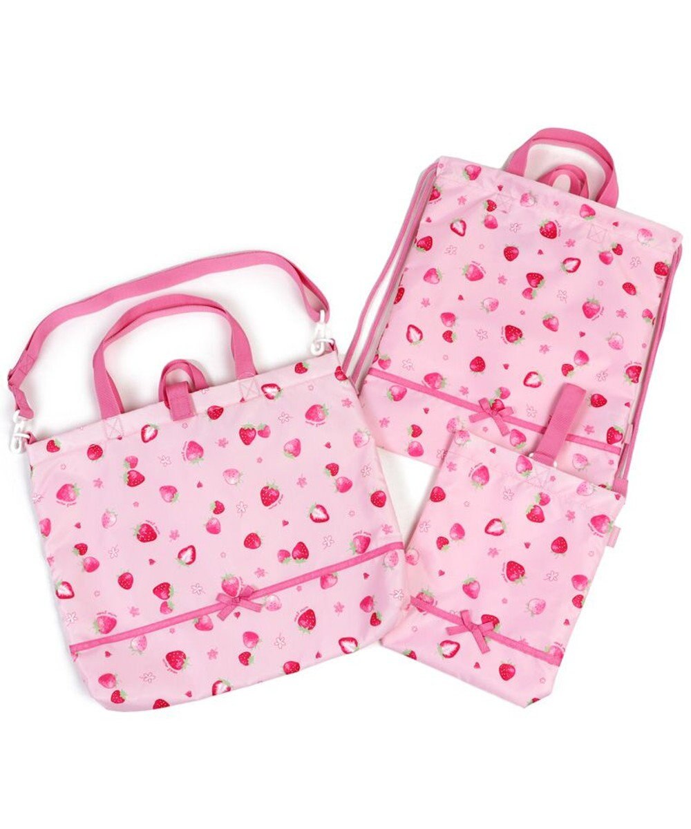 Mother garden マザーガーデン 野いちご 通園・通学バッグ 3点セット 《スケッチ柄》 