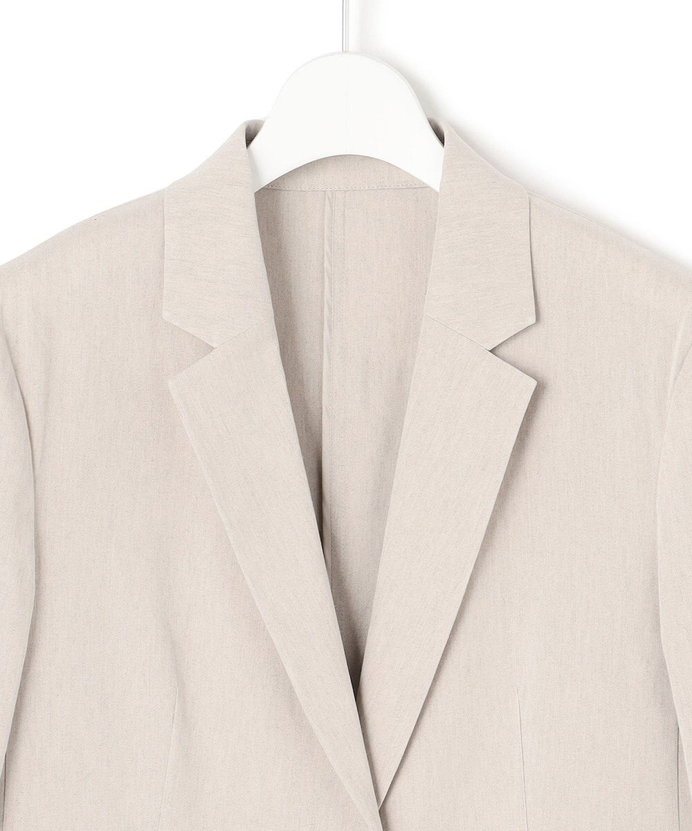 23区 【洗える】リネンレーヨンストレッチ テーラード ジャケット 