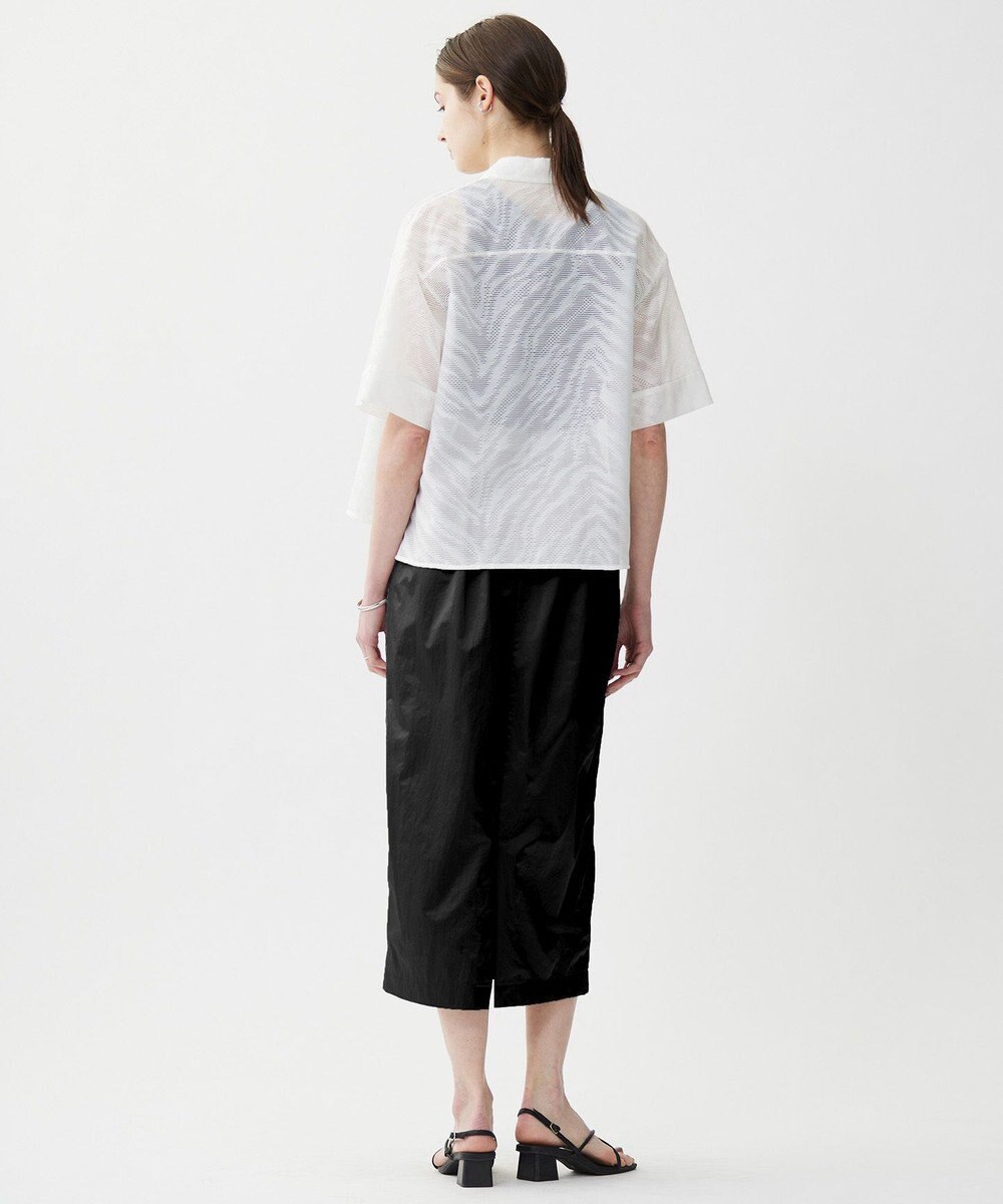 ICB メタリックナイロンサテン コクーンスカート 