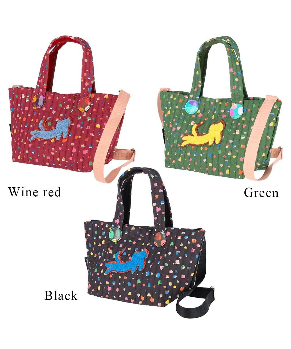 tsumori chisato CARRY きらネコてんてん ハンドバッグ 2way ショルダーバッグ 