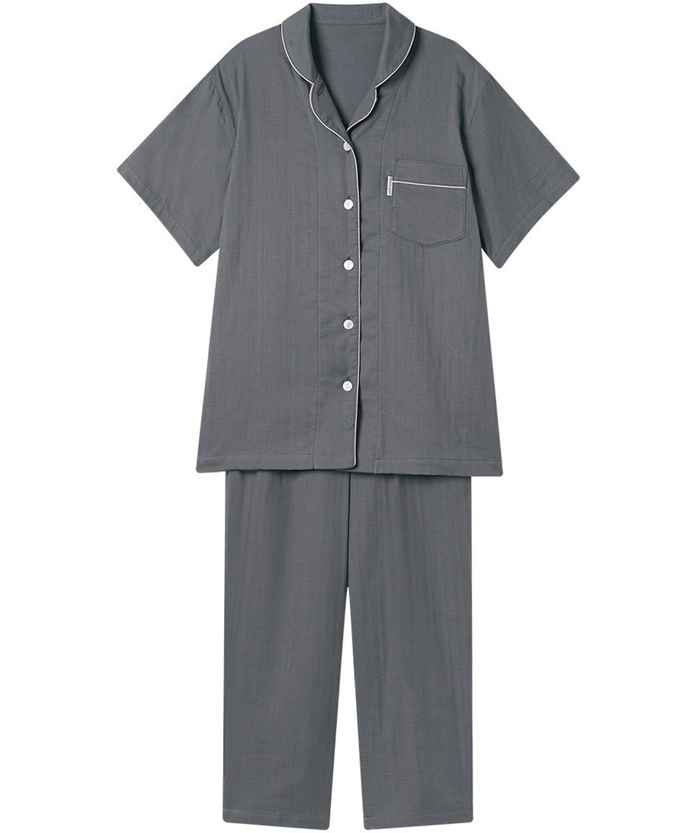 ワコール／睡眠科学 パジャマ 5分袖 半袖 綿100%(天綿)(本体) 二重ガーゼ 9分丈 レディース YDT144 睡眠科学／ワコール 