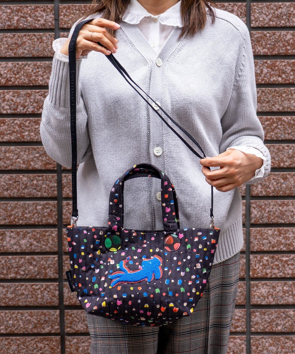 tsumori chisato CARRY きらネコてんてん ハンドバッグ 2way ショルダーバッグ 
