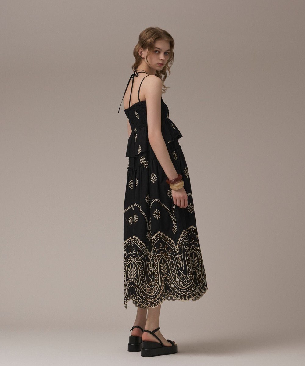 GRACE CONTINENTAL カットワークマキシドレス 