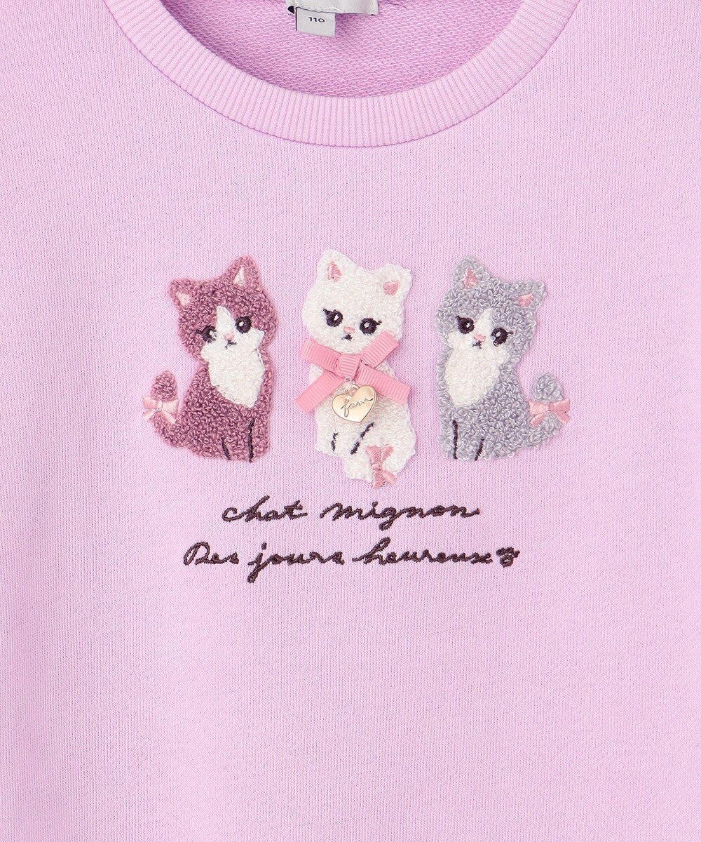 ANY KIDS 【らくっトレーナー】アニマル 裏毛 サガラ刺しゅう トレーナー 