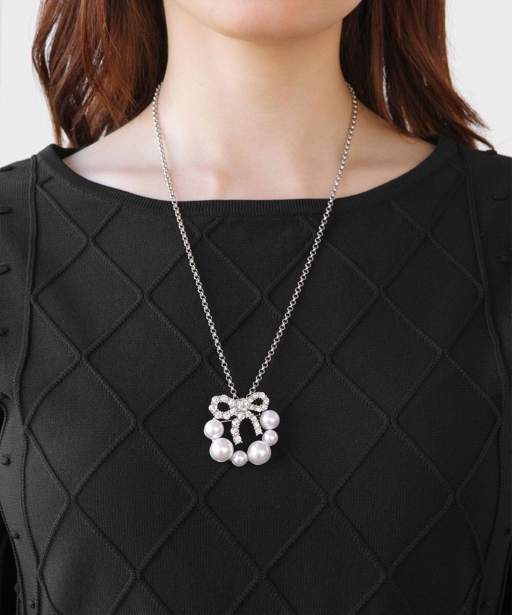 TOCCA 【2WAY】PROMISE PEARL RIBBON BROOCH NECKLACE ブローチ ネックレス 