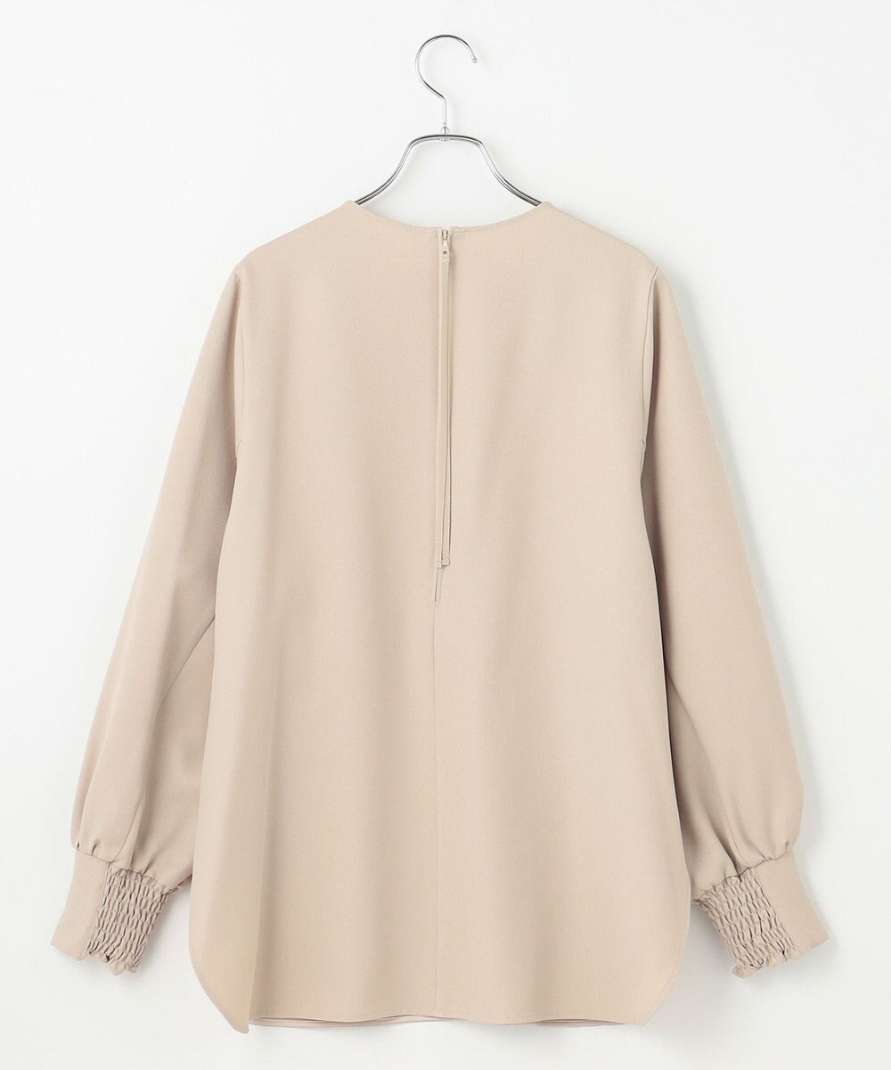 #Newans 【洗濯機可】シャーリングカフスパウダリーブラウス 