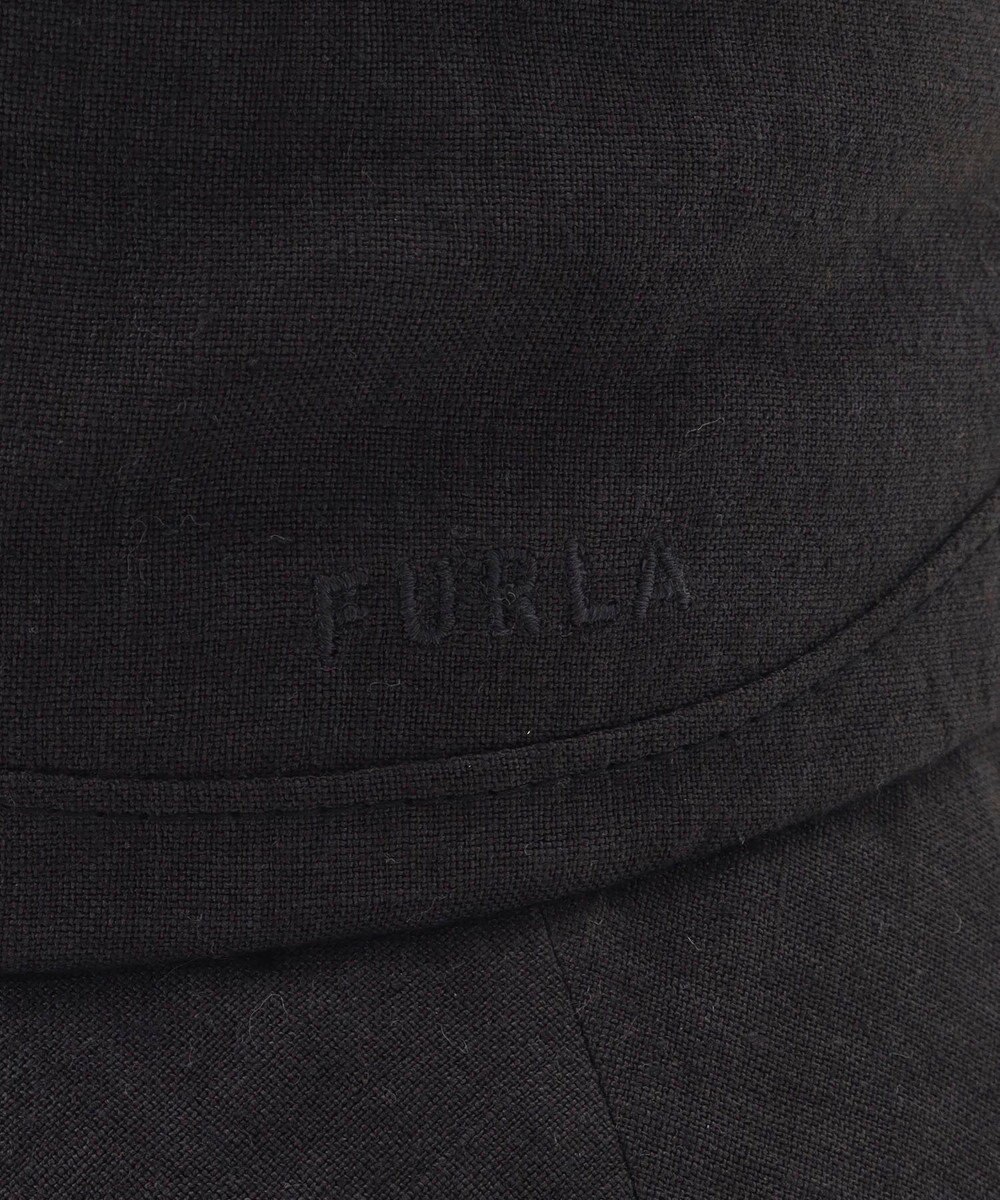 MOONBAT 【帽子】フルラ (FURLA) 広つばハット　同色ロゴ刺繍 サイズ調整 