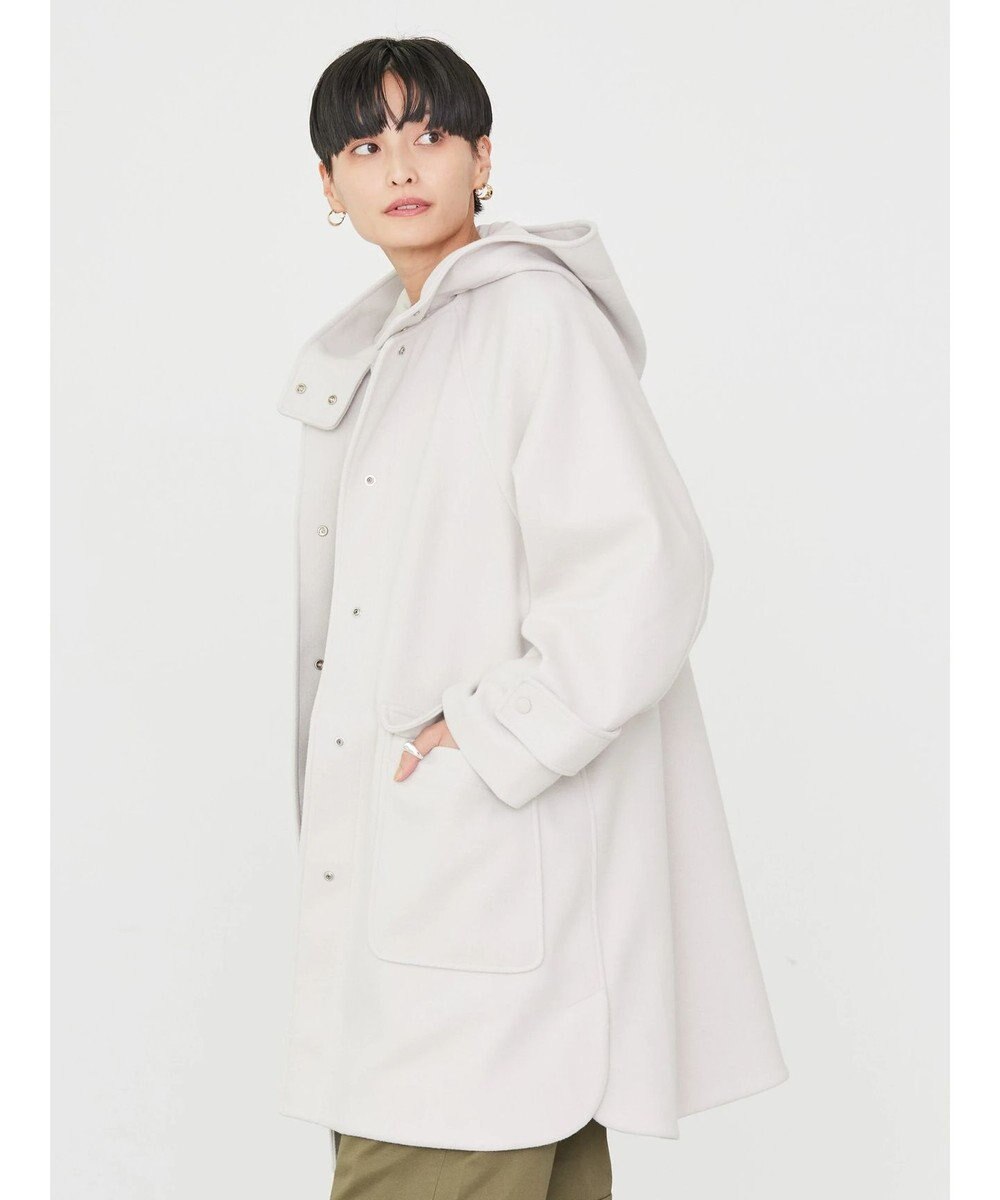 AMERICAN HOLIC 中空ＦＩＢＥＲ２ＷＡＹフード付きコート 