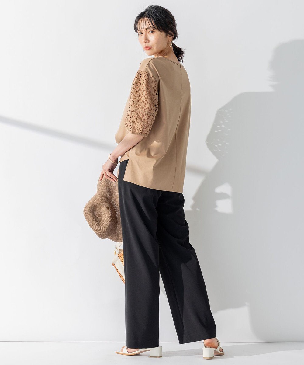 23区 L 【WEB限定/洗える】2WAYストレッチツイル ワイドパンツ 