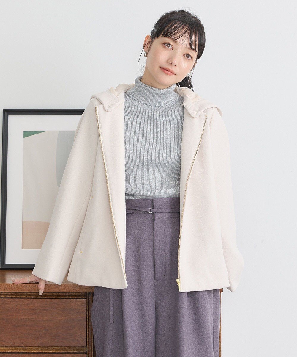 earth music&ecology ２Ｗａｙフードショートコート 