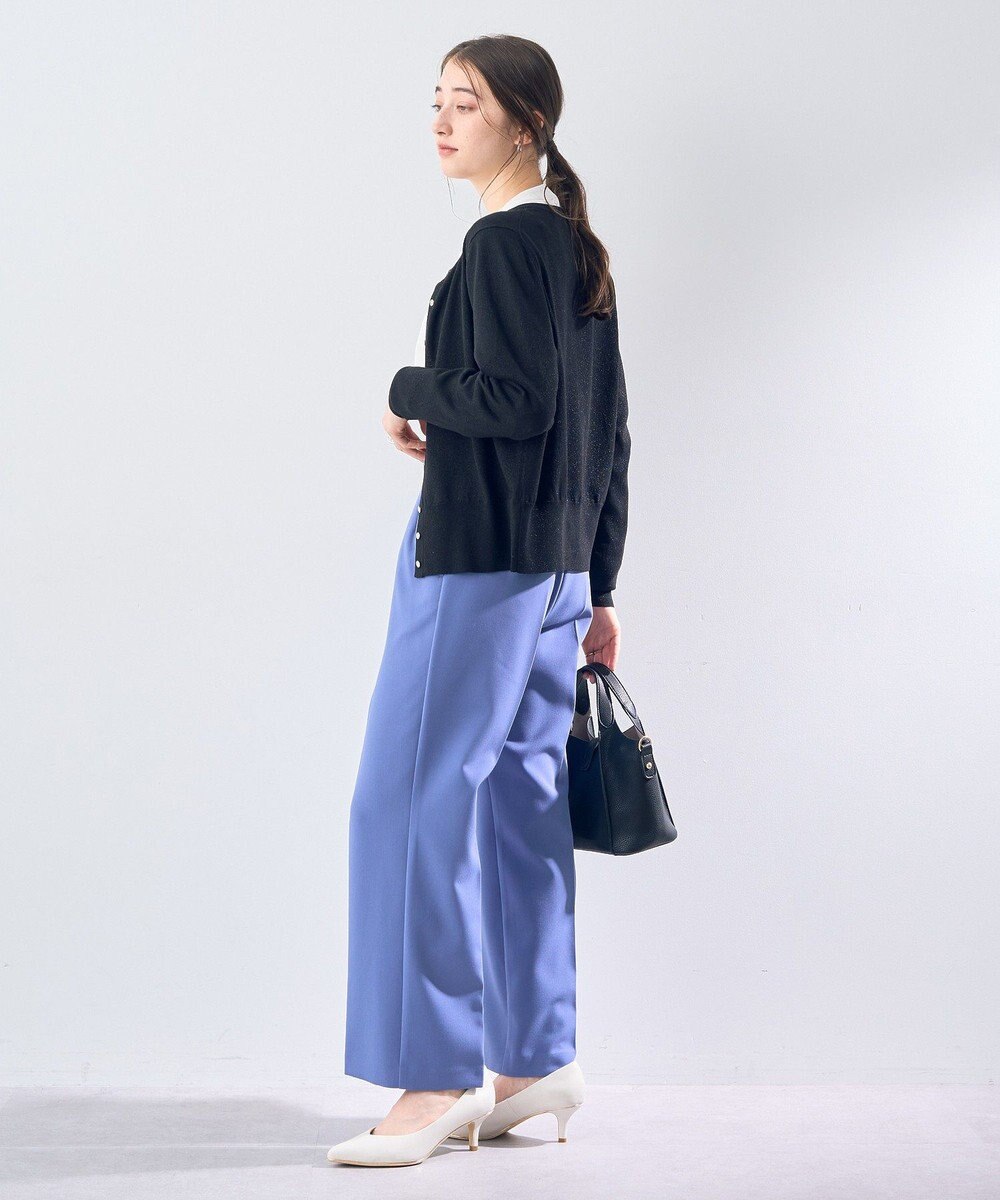 YECCA VECCA ラメ混クルーネックカーディガン 