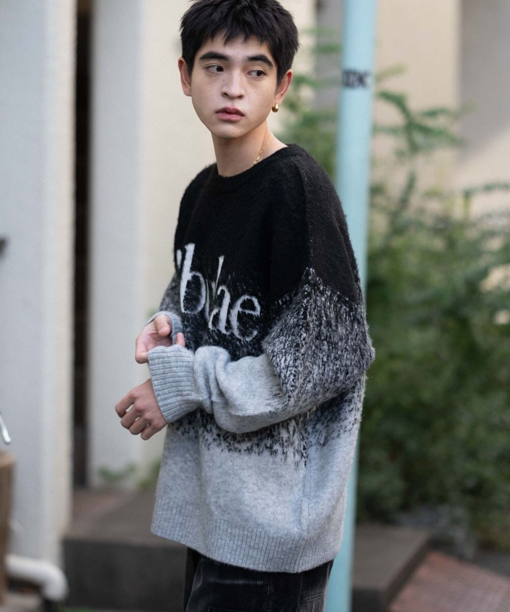 WEGO 【ユニセックス着用ITEM/MLサイズ展開】ファジーグラデーションプルオーバー 