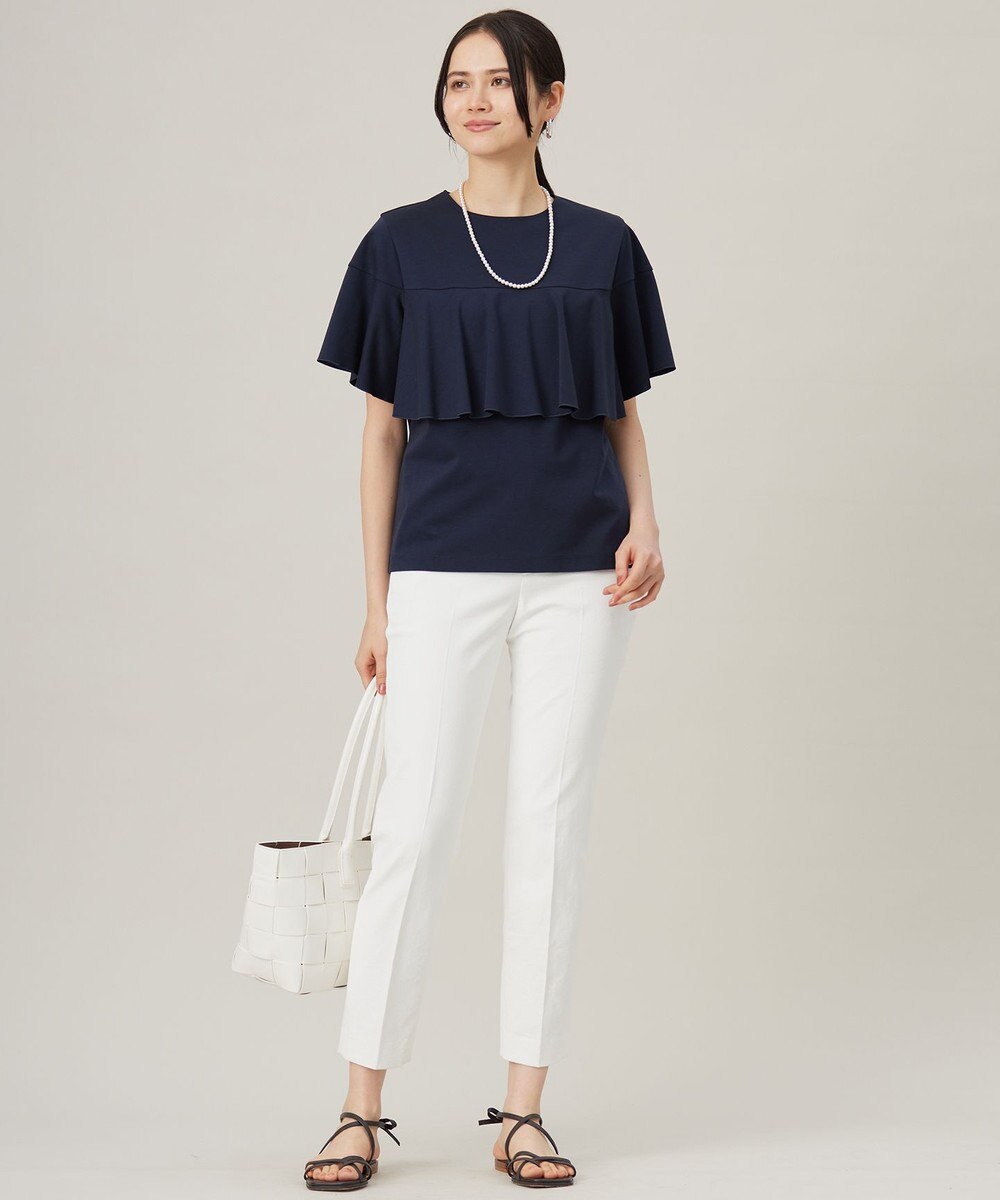 自由区 S 【接触冷感・UVカット・吸水速乾・抗菌防臭・洗える】ハイツイストポンチフレアディティール カットソー 