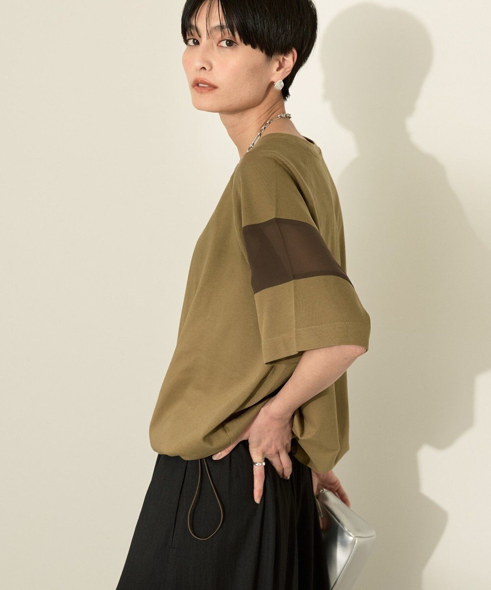 AMERICAN HOLIC 異素材ライン切替プルオーバー 