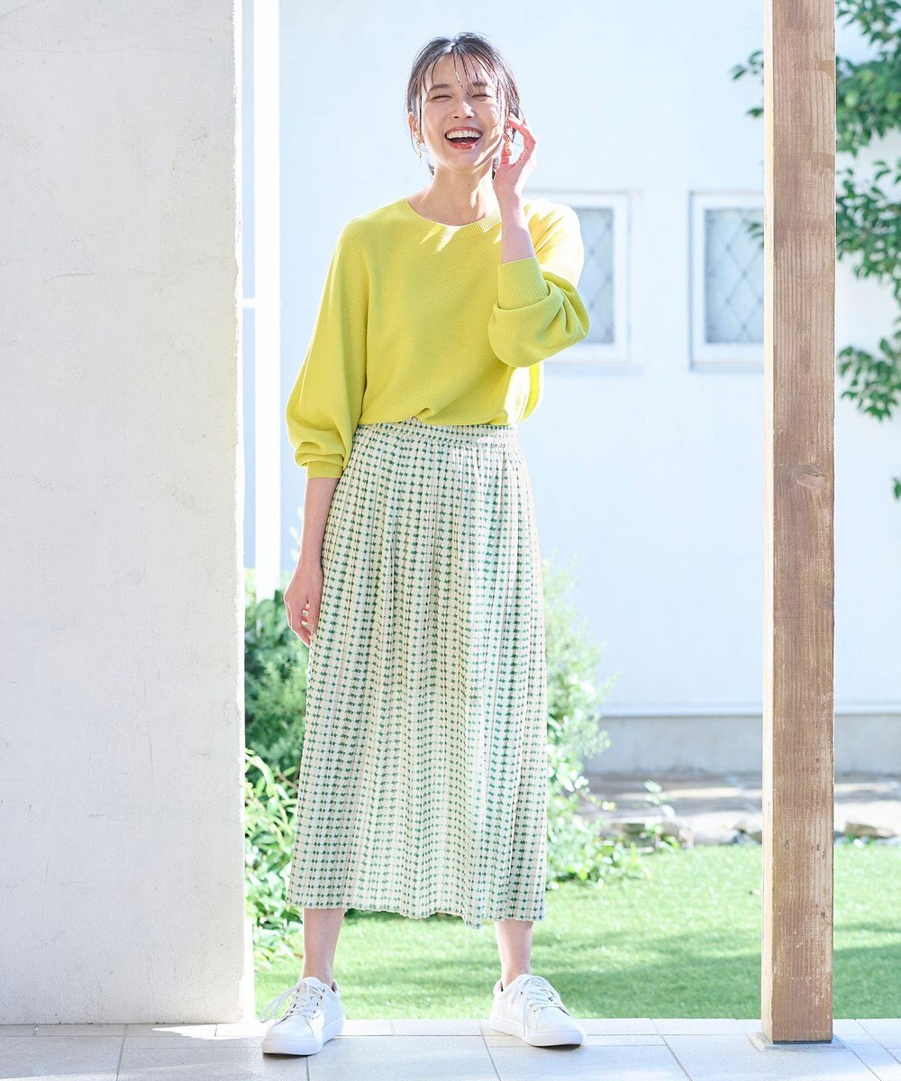 ANY スクエアプリントスカート 