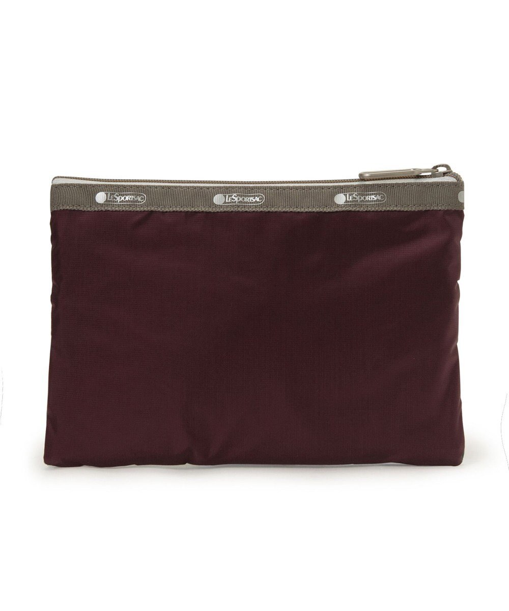 LeSportsac CLASSIC 3 ZIP POUCH/ラッシュメドウ/バーガンディC 