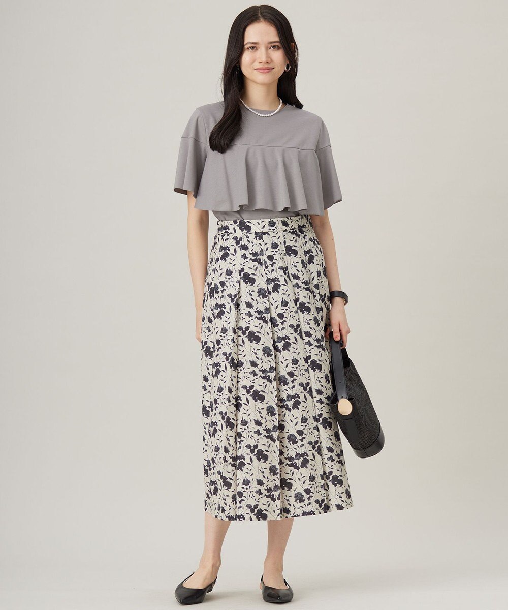 自由区 【接触冷感・UVカット・吸水速乾・抗菌防臭・洗える】ハイツイストポンチフレアディティール カットソー 