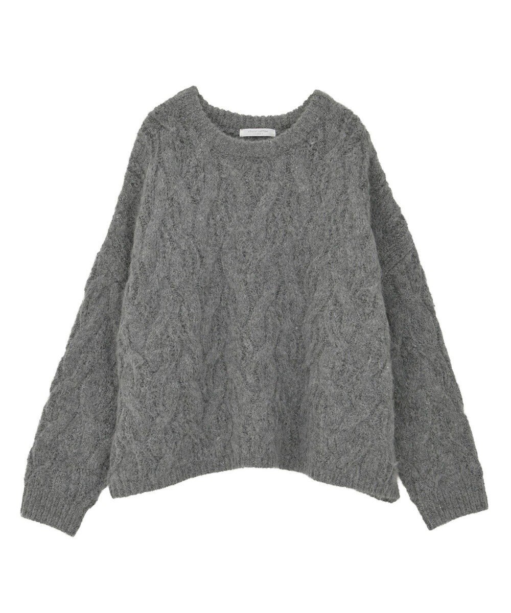 Green Parks ふわふわケーブルニットプルオーバー 