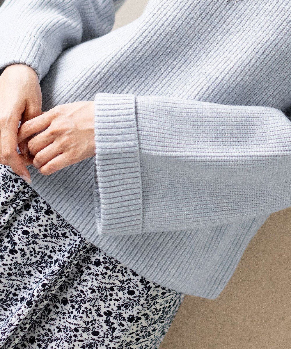 Tiaclasse L 【洗える】リラックス感のあるラグランスリーブニット 