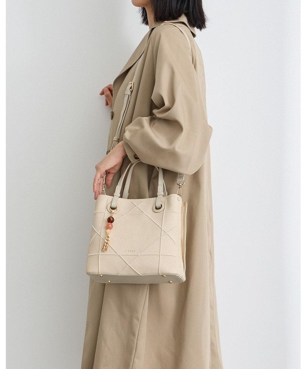 MioFIRANO カジュアルシッククロスラインハンドバッグ 2WAY チャーム付き　FIRANO フィラノ 