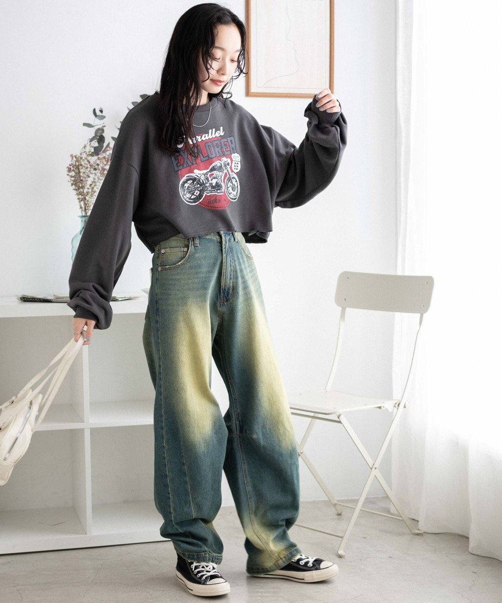 WEGO ヴィンテージライクショートスウェット 