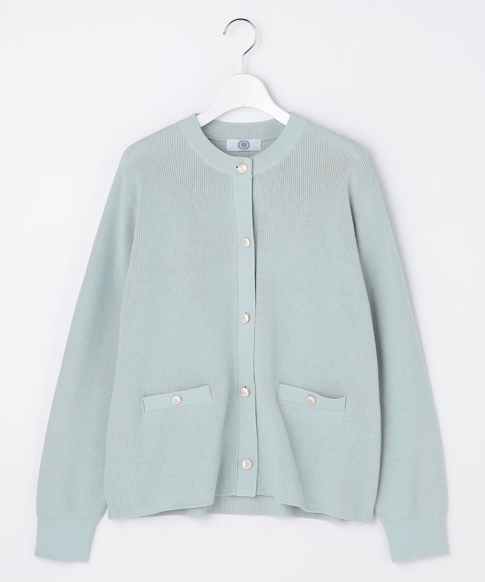 J.PRESS LADIES ORGANIC GASS COTTON クルーネック カーディガン 