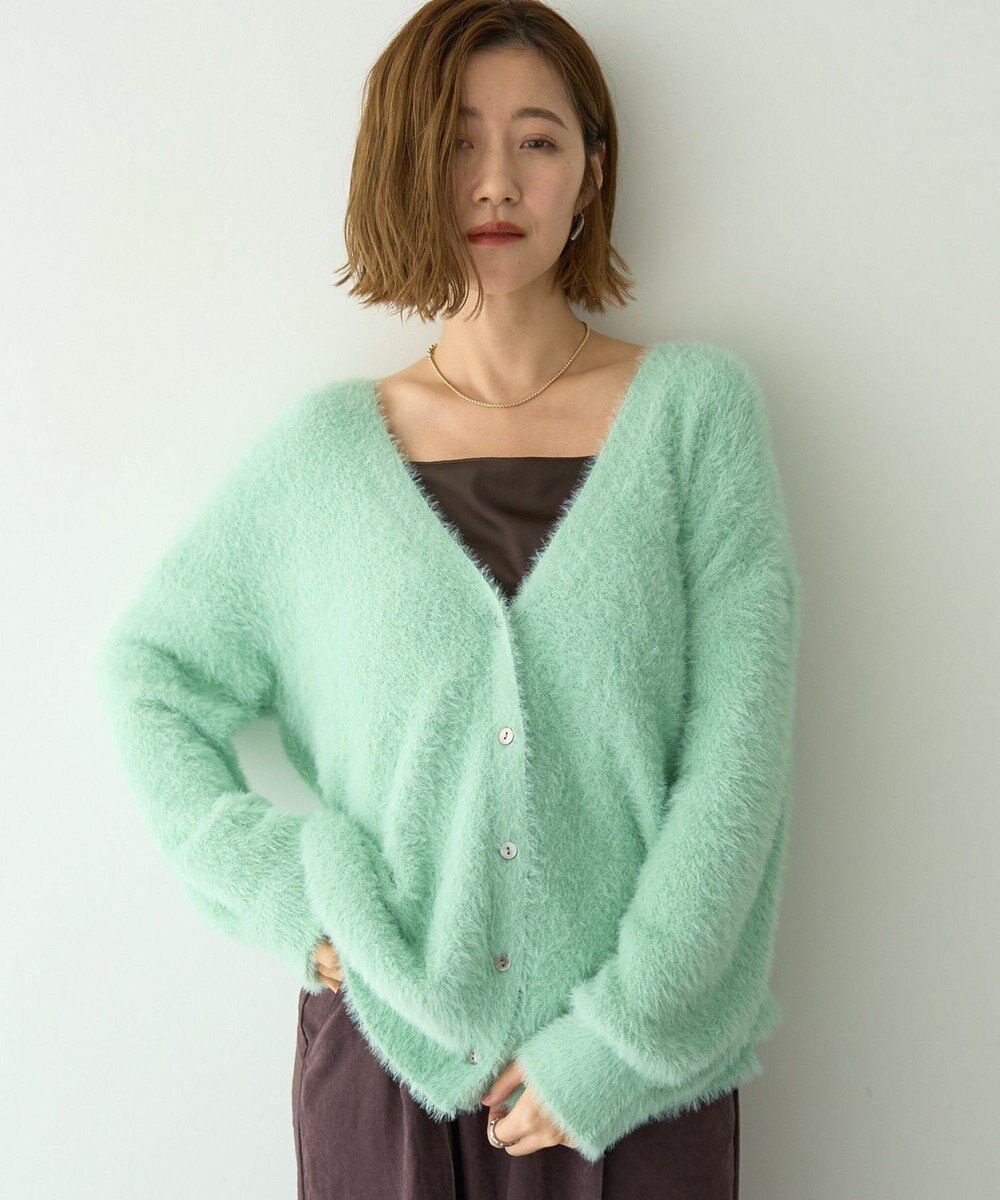 YECCA VECCA ラメシャギーカーディガン 