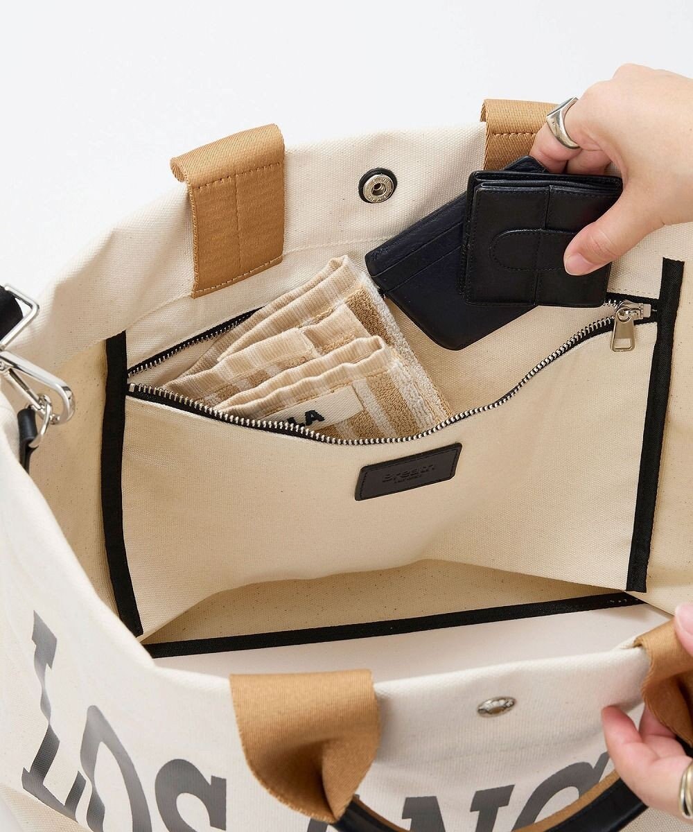 TOPKAPI 【Breath TOPKAPI】シティ プリント キャンバス 2way トートバッグ / A4対応 