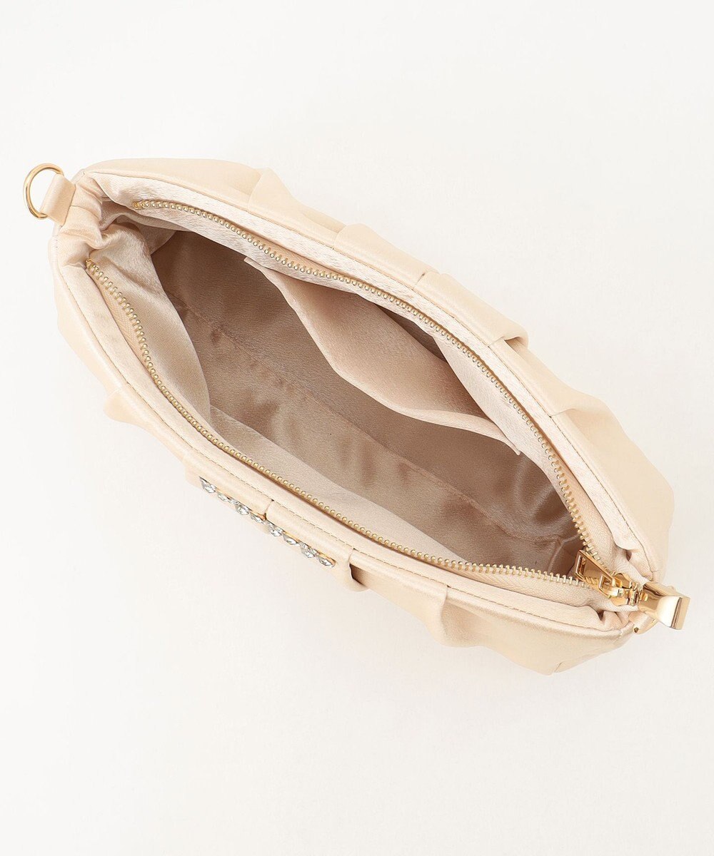 ANY SIS 【2WAY】ビジュー調タック パーティバッグ 