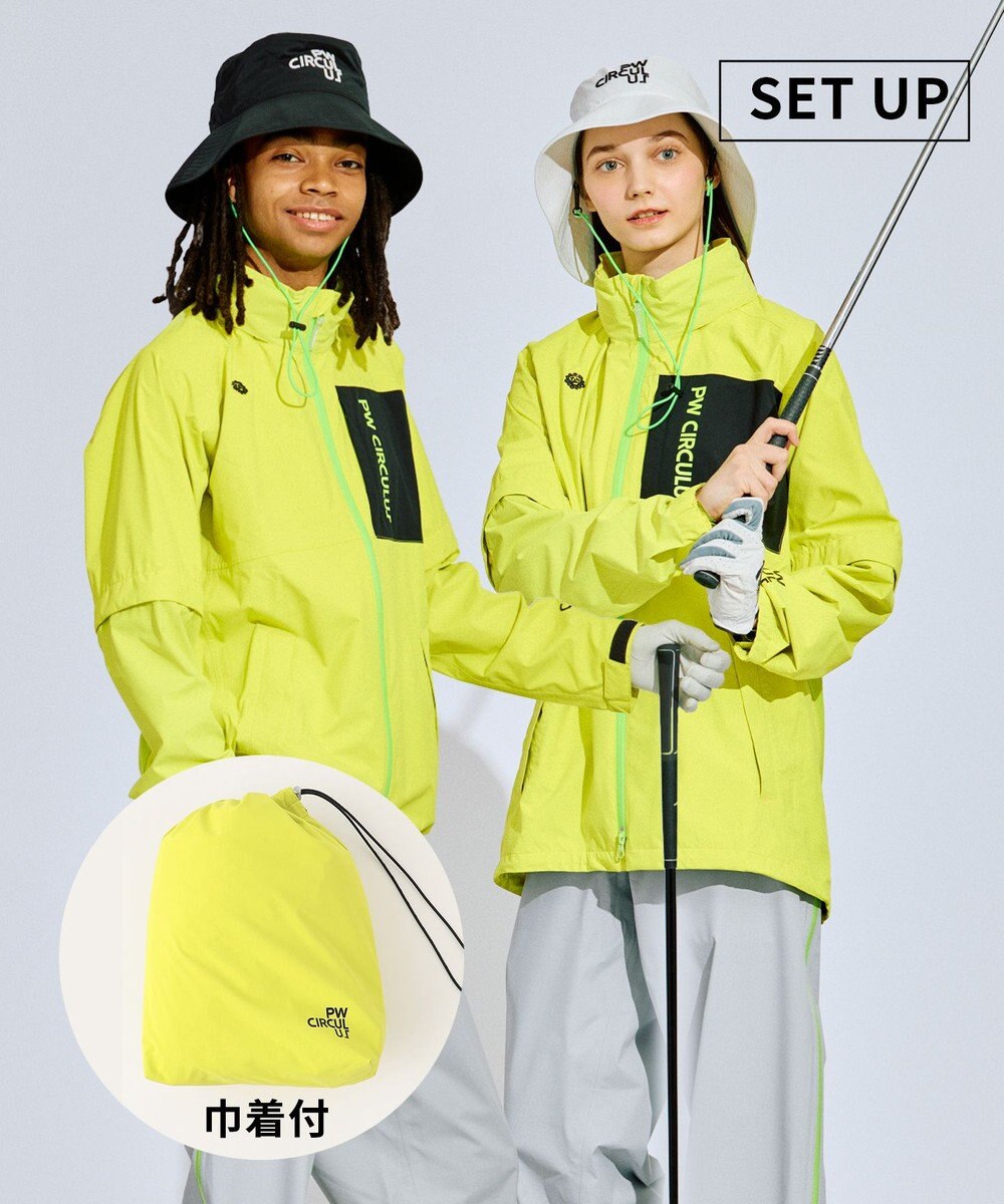 PW CIRCULUS 【 耐水圧20000mm  / レイン対応 】【UNISEX】防水レインウエアセット ゴルフ 