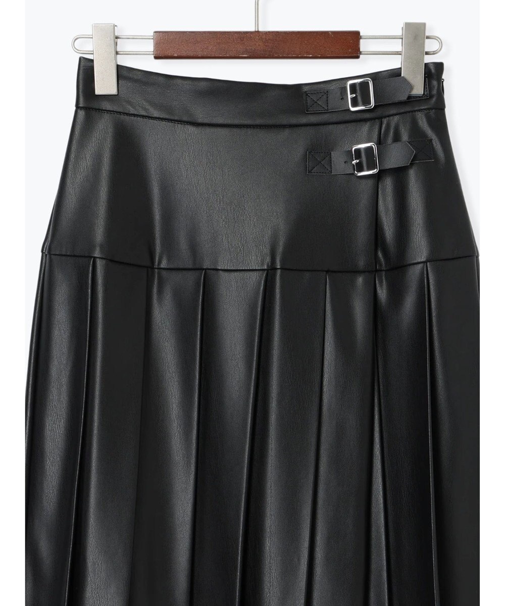 Te chichi 【泉 里香さん着用・Oggi.jp10/23掲載】レザータックプリーツスカート 