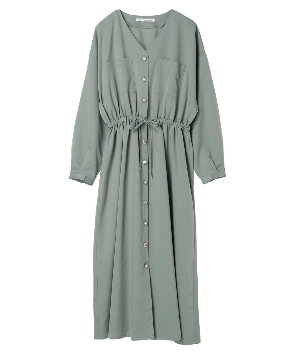 Green Parks ・ＥＬＥＮＣＡＲＥ　ＤＵＥ　Ｖネックイロイロ釦ワンピース 