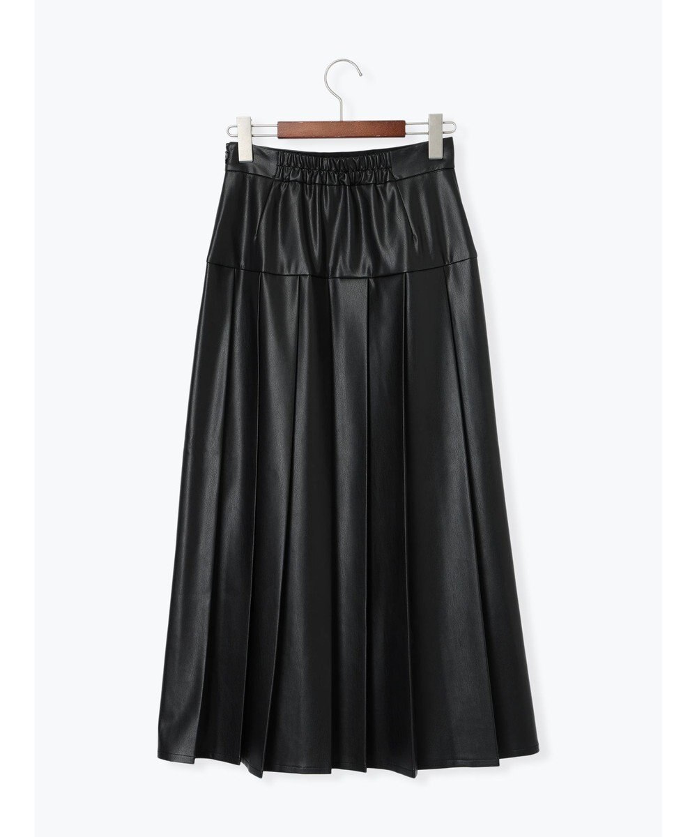 Te chichi 【泉 里香さん着用・Oggi.jp10/23掲載】レザータックプリーツスカート 