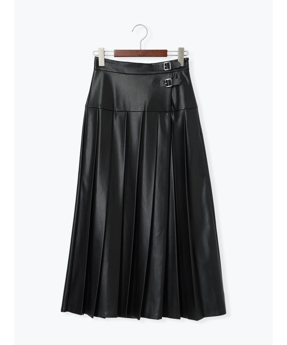 Te chichi 【泉 里香さん着用・Oggi.jp10/23掲載】レザータックプリーツスカート 