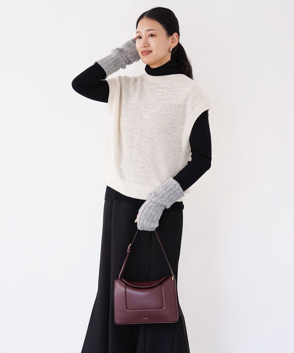 TOQUE 〈大草直子さんアドバイザー〉ベビーアルパカ×シルクハニカムニットフレンチトップス 