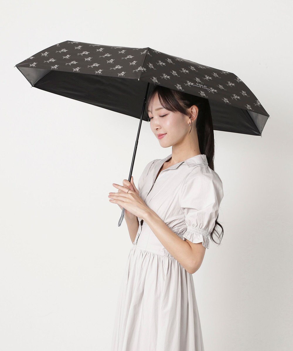 MOONBAT 【遮熱・遮光】POLO RALPH LAUREN(ポロ ラルフローレン)フローラル 花柄 晴雨兼用 雨傘  折りたたみ傘 簡単開閉 